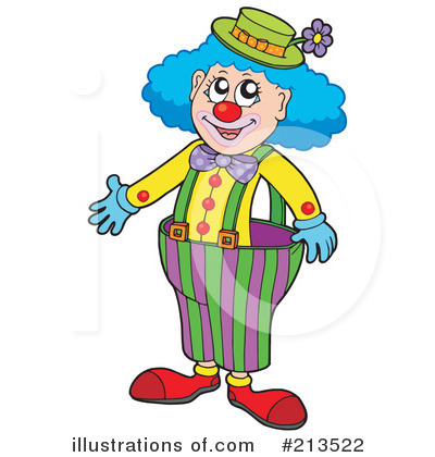 Royalty-Free (RF) Clown Clipart Illustration by visekart - Stock Sample #213522
