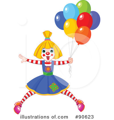Royalty-Free (RF) Clown Clipart Illustration by Pushkin - Stock Sample #90623