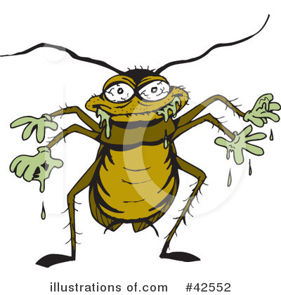 Royalty-Free (RF) Cockroach Clipart Illustration by Dennis Holmes Designs - Stock Sample #42552