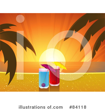 Tropical Sunset Clipart #84118 by elaineitalia
