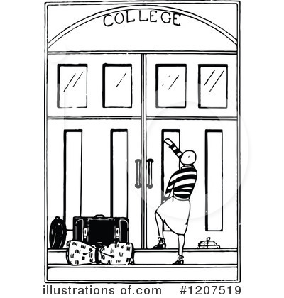 College Girl Clipart #1207519 by Prawny Vintage