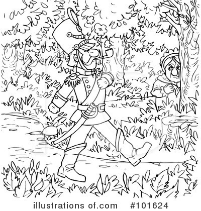 Royalty-Free (RF) Coloring Page Clipart Illustration by Alex Bannykh - Stock Sample #101624