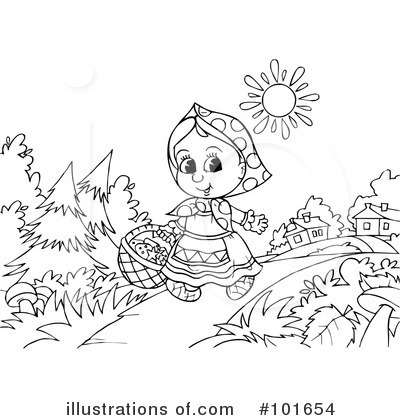 Royalty-Free (RF) Coloring Page Clipart Illustration by Alex Bannykh - Stock Sample #101654