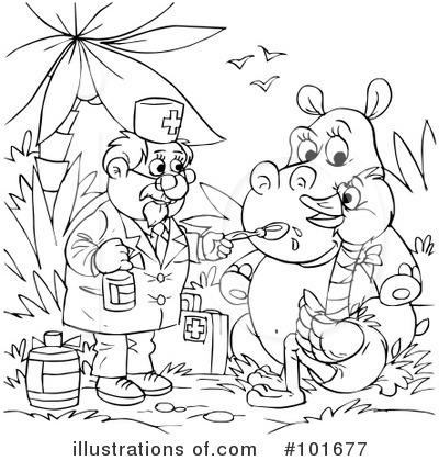Royalty-Free (RF) Coloring Page Clipart Illustration by Alex Bannykh - Stock Sample #101677