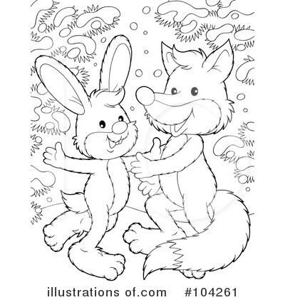 Royalty-Free (RF) Coloring Page Clipart Illustration by Alex Bannykh - Stock Sample #104261