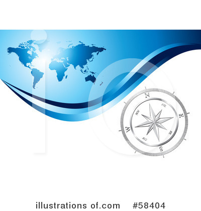 Royalty-Free (RF) Compass Clipart Illustration by MilsiArt - Stock Sample #58404
