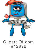 Computer Character Clipart #12892 by Mascot Junction