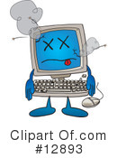 Computer Character Clipart #12893 by Mascot Junction