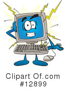 Computer Character Clipart #12899 by Mascot Junction