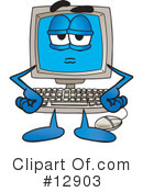 Computer Character Clipart #12903 by Mascot Junction