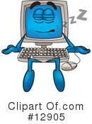 Computer Character Clipart #12905 by Mascot Junction