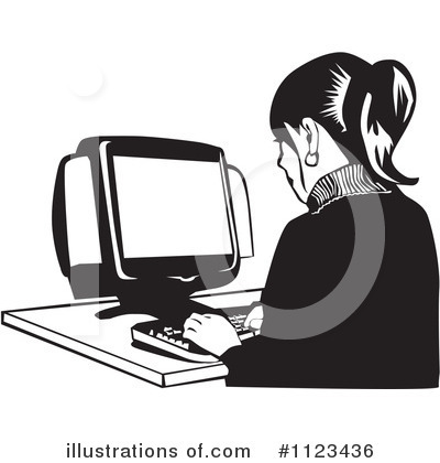 Royalty-Free (RF) Computer Clipart Illustration by David Rey - Stock Sample #1123436