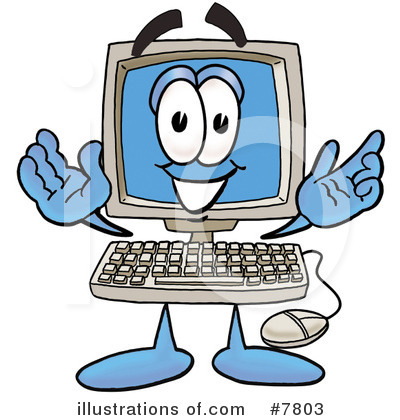 Desktop Computer Clipart #7803 by Mascot Junction