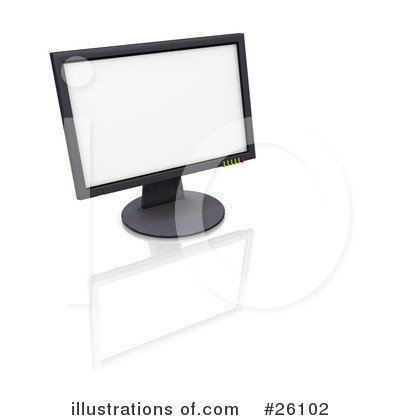 Computer Monitor Clipart #60431 - Illustration by Oligo