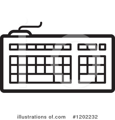 Computer Keyboard Clipart #1202232 by Lal Perera
