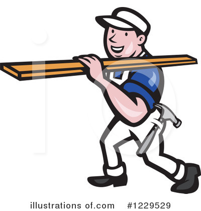 Royalty-Free (RF) Construction Worker Clipart Illustration by patrimonio - Stock Sample #1229529