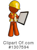 Contractor Orange Man Clipart #1307594 by Leo Blanchette