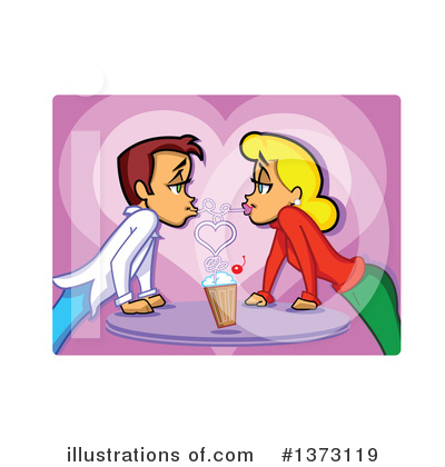 Royalty-Free (RF) Couple Clipart Illustration by Clip Art Mascots - Stock Sample #1373119