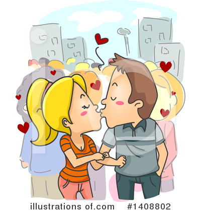 Kissing Clipart #1408802 by BNP Design Studio