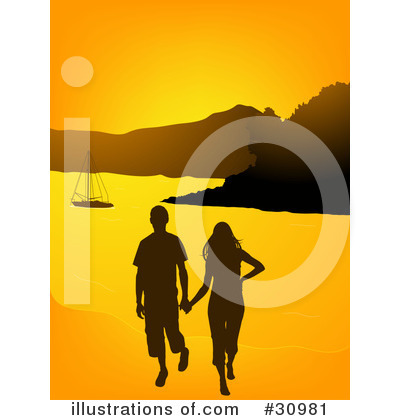 Royalty-Free (RF) Couple Clipart Illustration by elaineitalia - Stock Sample #30981