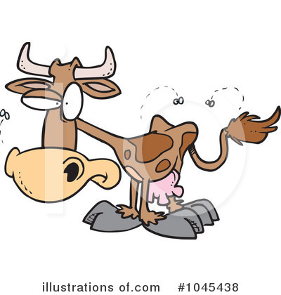 Royalty-Free (RF) Cow Clipart Illustration by toonaday - Stock Sample #1045438