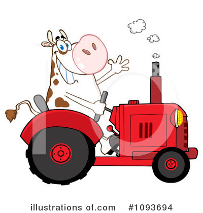Royalty-Free (RF) Cow Clipart Illustration by Hit Toon - Stock Sample #1093694