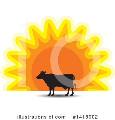 Royalty-Free (RF) Cow Clipart Illustration by Lal Perera - Stock Sample #1418002