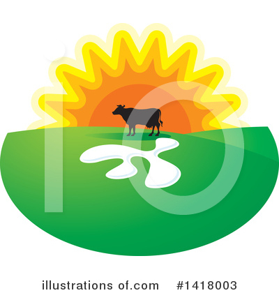 Royalty-Free (RF) Cow Clipart Illustration by Lal Perera - Stock Sample #1418003