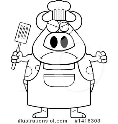 Royalty-Free (RF) Cow Clipart Illustration by Cory Thoman - Stock Sample #1418303