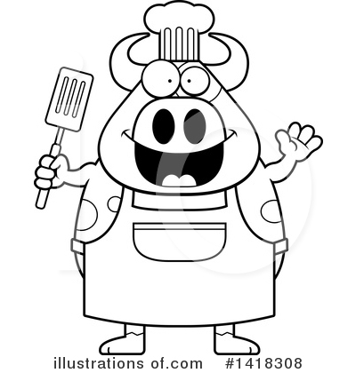 Royalty-Free (RF) Cow Clipart Illustration by Cory Thoman - Stock Sample #1418308