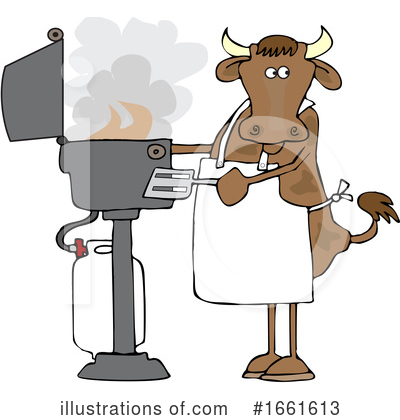 Royalty-Free (RF) Cow Clipart Illustration by djart - Stock Sample #1661613