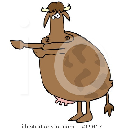 Royalty-Free (RF) Cow Clipart Illustration by djart - Stock Sample #19617