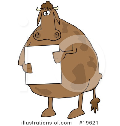 Royalty-Free (RF) Cow Clipart Illustration by djart - Stock Sample #19621
