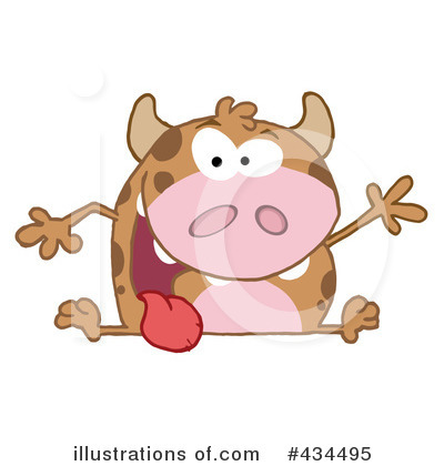 Royalty-Free (RF) Cow Clipart Illustration by Hit Toon - Stock Sample #434495
