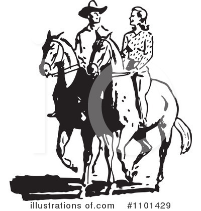 Royalty-Free (RF) Cowboy Clipart Illustration by BestVector - Stock Sample #1101429