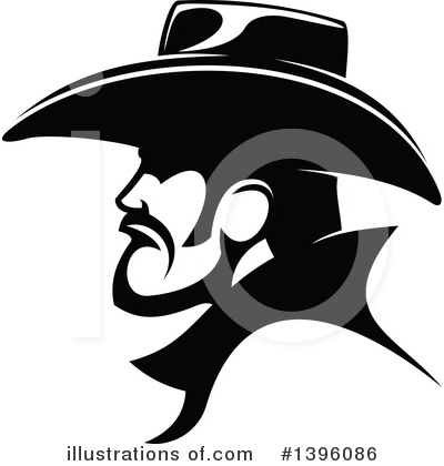 Royalty-Free (RF) Cowboy Clipart Illustration by Vector Tradition SM - Stock Sample #1396086