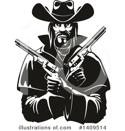 Royalty-Free (RF) Cowboy Clipart Illustration by Vector Tradition SM - Stock Sample #1409514