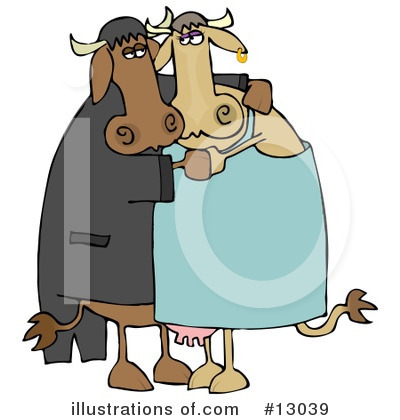 Royalty-Free (RF) Cows Clipart Illustration by djart - Stock Sample #13039