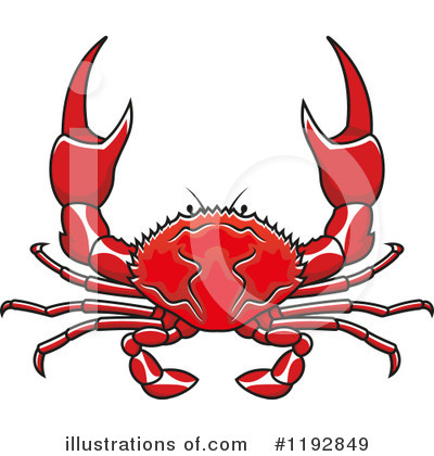 Royalty-Free (RF) Crab Clipart Illustration by Vector Tradition SM - Stock Sample #1192849