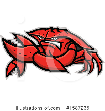 Royalty-Free (RF) Crab Clipart Illustration by patrimonio - Stock Sample #1587235