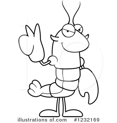 Crayfish Clipart #1232169 by Cory Thoman