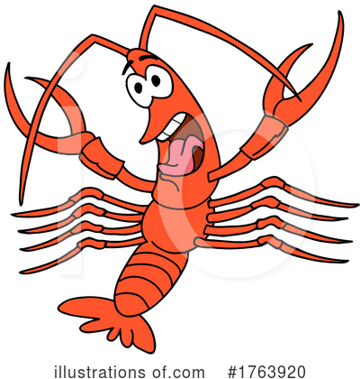 Crayfish Clipart #1763920 by LaffToon