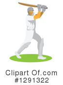 Cricket Player Clipart #1291322 by patrimonio