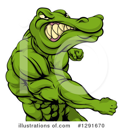 Royalty-Free (RF) Crocodile Clipart Illustration by AtStockIllustration - Stock Sample #1291670
