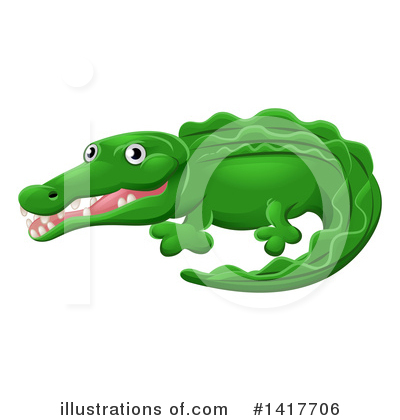 Royalty-Free (RF) Crocodile Clipart Illustration by AtStockIllustration - Stock Sample #1417706