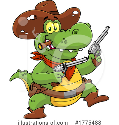 Royalty-Free (RF) Crocodile Clipart Illustration by Hit Toon - Stock Sample #1775488