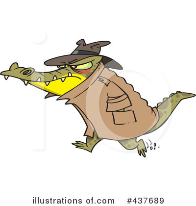 Royalty-Free (RF) Crocodile Clipart Illustration by toonaday - Stock Sample #437689