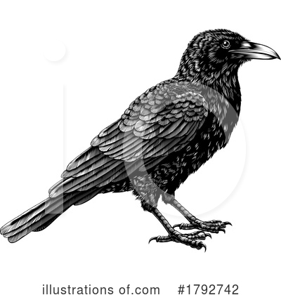 Royalty-Free (RF) Crow Clipart Illustration by AtStockIllustration - Stock Sample #1792742