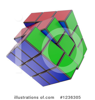Royalty-Free (RF) Cube Clipart Illustration by Mopic - Stock Sample #1236305