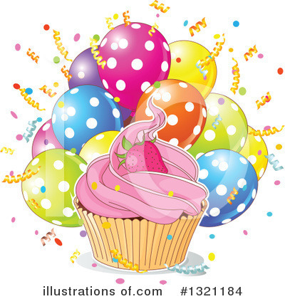 Birthday Cupcake Clipart #1321184 by Pushkin